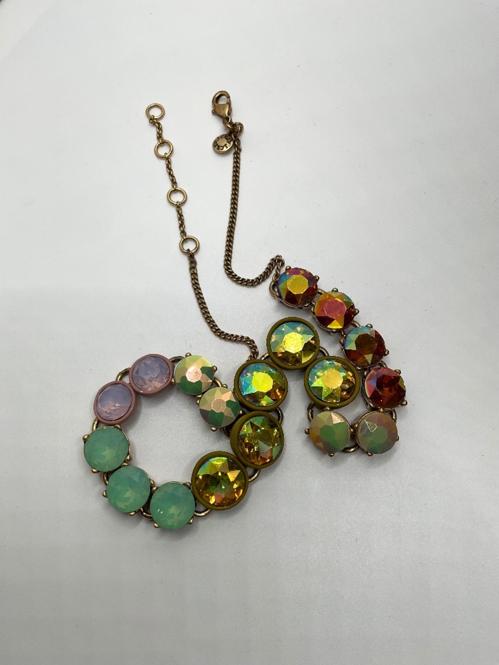 J CREW chunky rhinestone necklace 18”